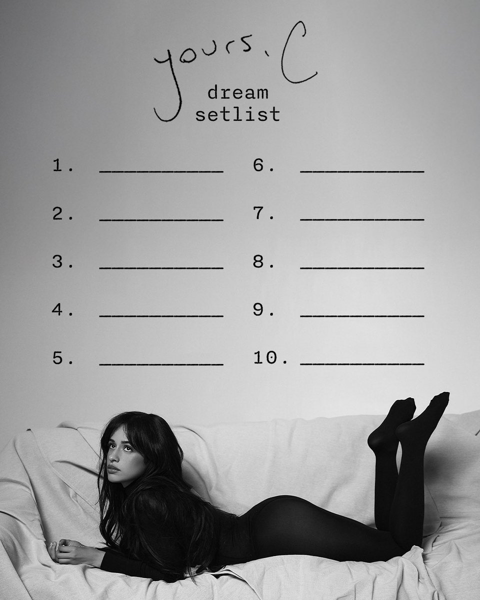 we gotta know what u want to hear ;) tag us in ur dream setlist! #YoursCTour