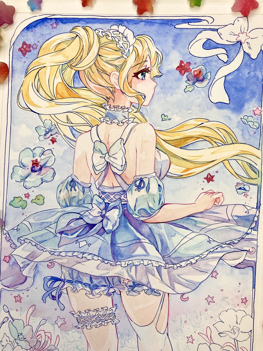 oakteaparty's tweet image. Wip, almost done! windflower wishies 💙✨
Live now painting in watercolor and drawing today!! LAST STREAM BEFORE I GO ON A TWO WEEK VACATION 💖💕
🎉 twitch.tv/OakteaParty 💫