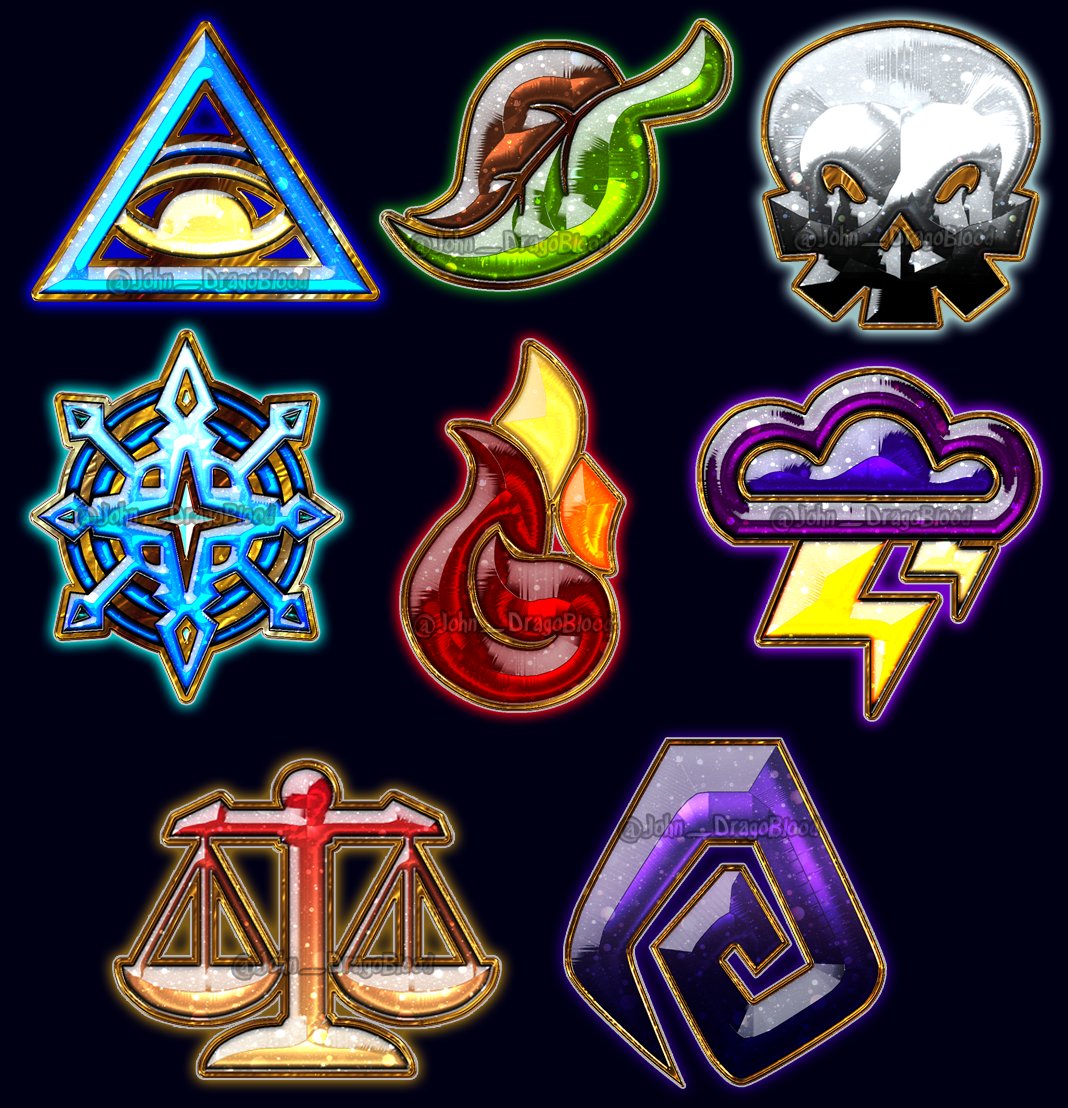 John_DragoBlood's tweet photo. back at it again, i re-remade the school symbols from the first ones i did awhile back! 

@Wizard101 #Wizard101    

-   

Please leave a like or retweet! I would appreciate it! https://t.co/VQ7hZoB3qN