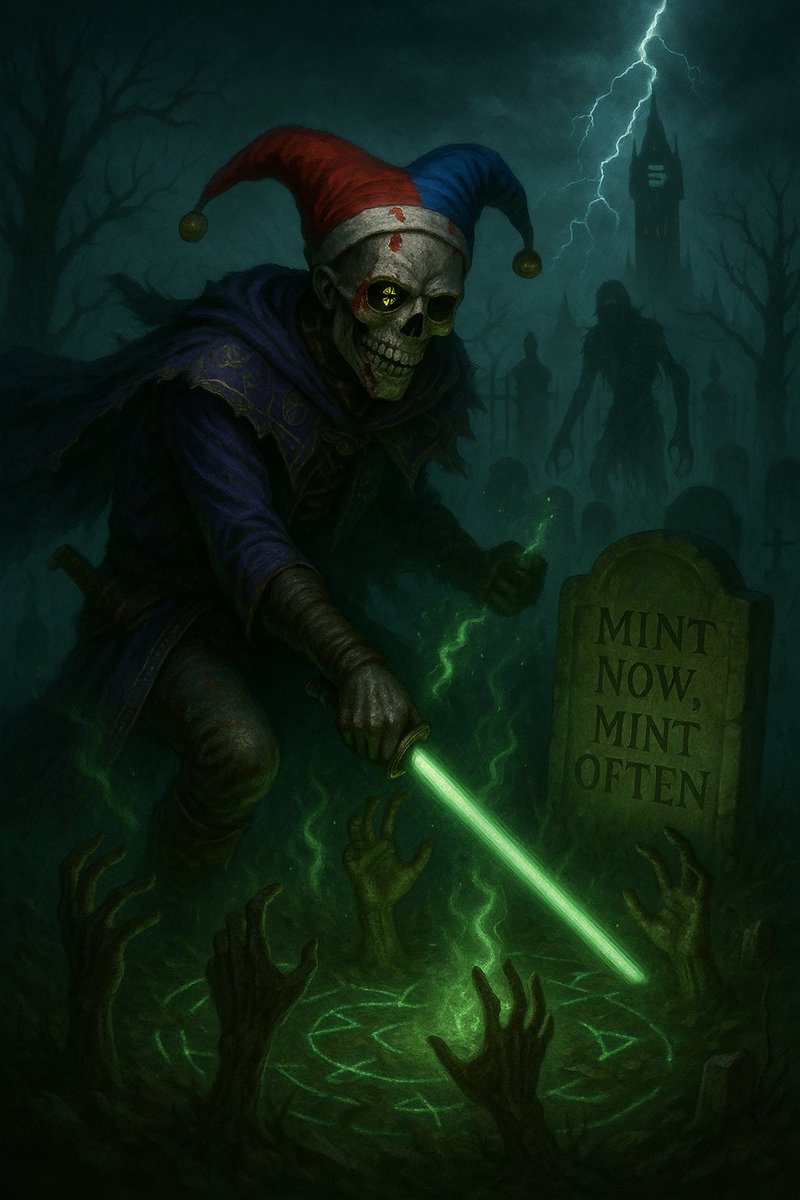 He doesn't entertain.
He resurrects.
With one slash of his blade, the buried obey.
And the Hollowborn?
They just pray they’re not next.

The dead are rising beneath his feet.
Mint Now. Mint Often.
launchmynft.io/sol/16668

#Solana #RiseWithUs  #MintNow #NFTCommunity  #NFTs