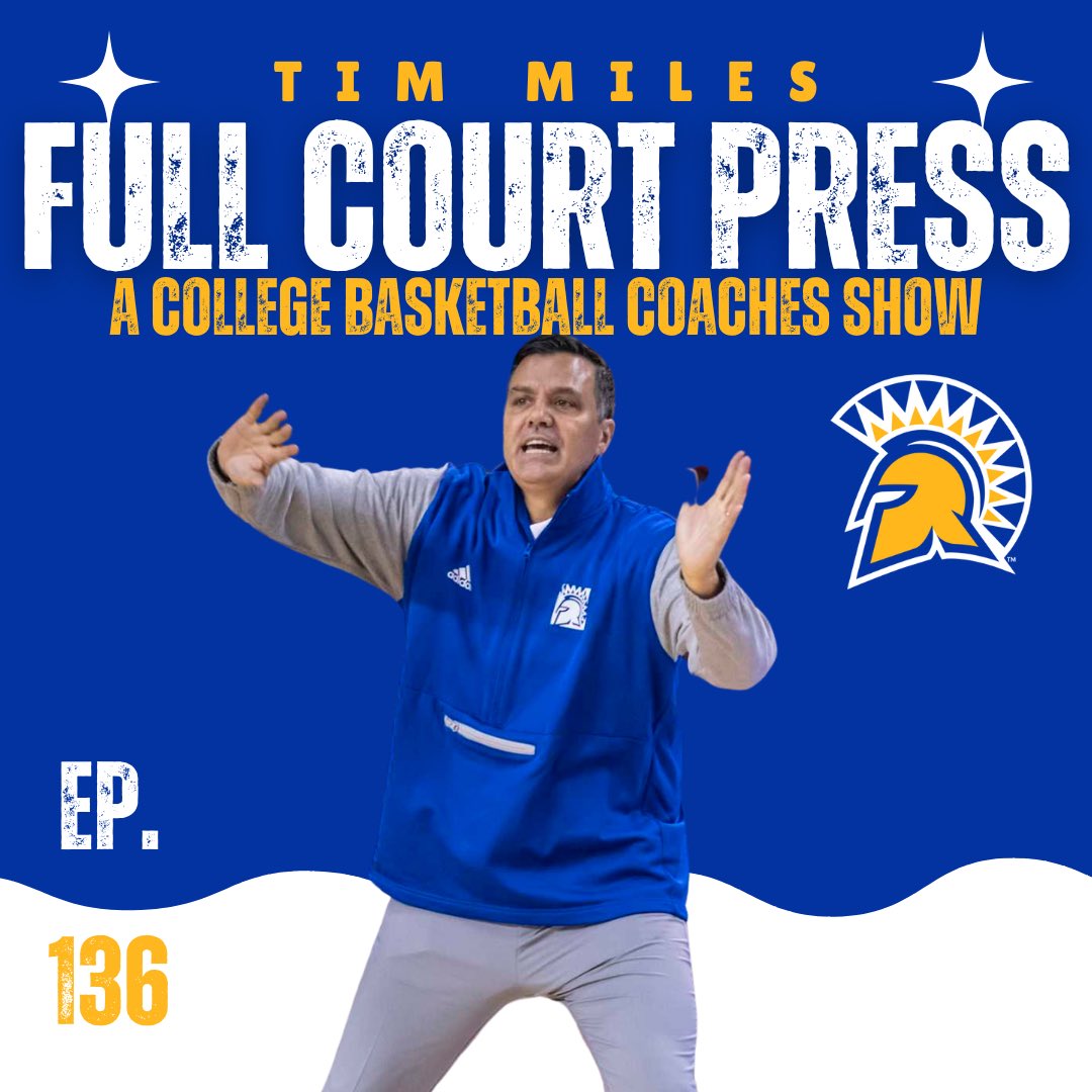 FullCourtNet's tweet image. New Full Court Press episode is out with one of our favorites as @SanJoseStateMBB @CoachMiles joins the show to talk Spartans Basketball and dishes on the current college basketball landscape. Always a fun time with Coach Miles so click the link below to 📺 or 🎧.…