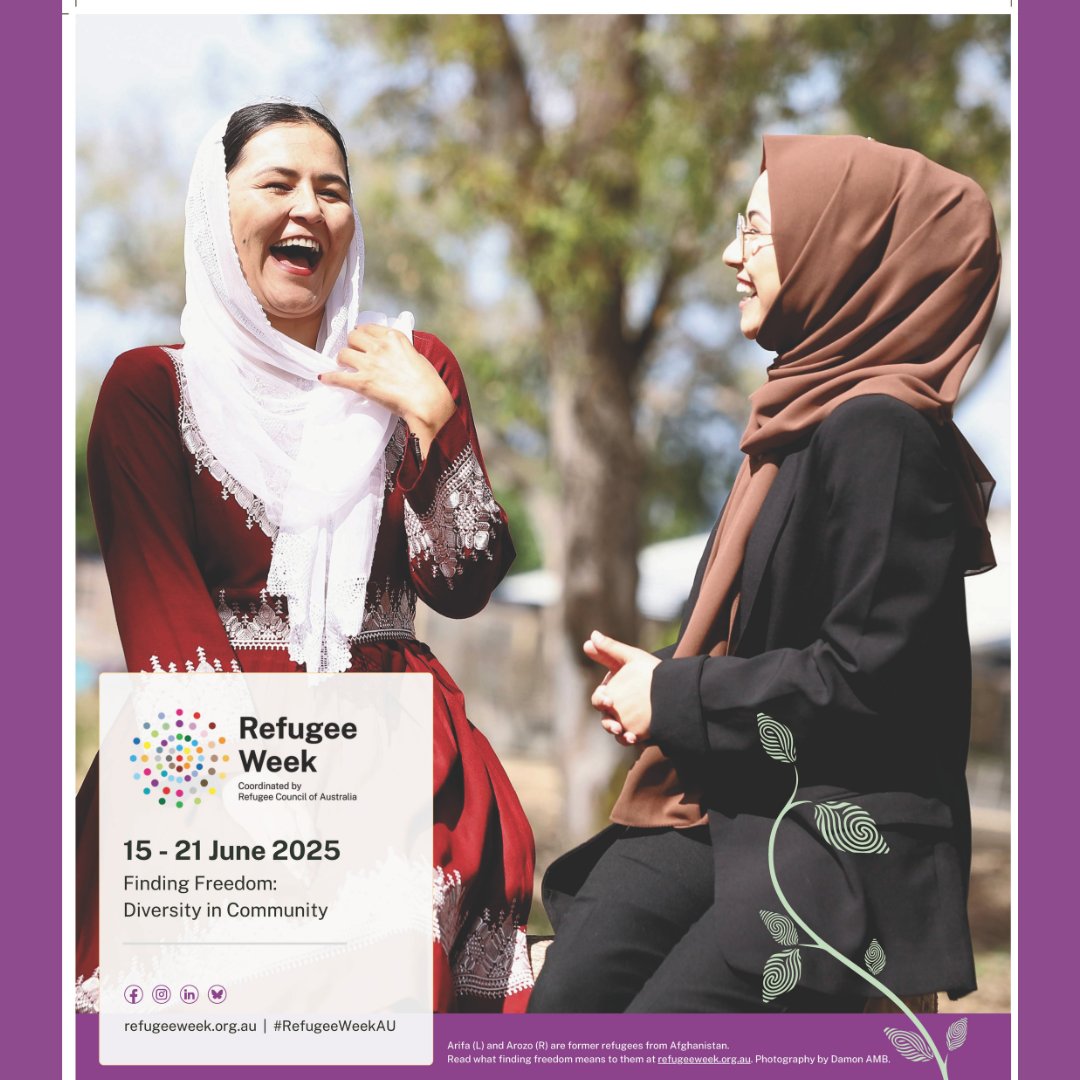 It's Refugee Week from June 15-21! This week is dedicated to raising awareness about refugees, highlighting the challenges they encounter and the positive impact they have on our Australian community. The theme for this year is "Finding Freedom – Celebrating Diversity in