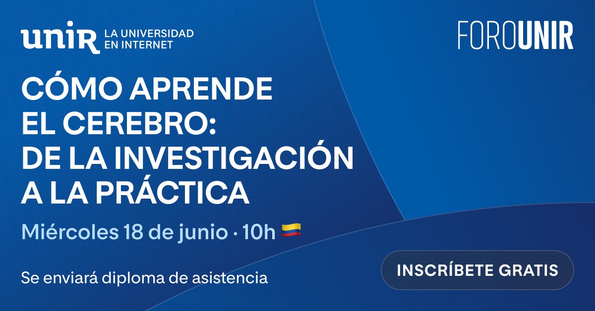 ¿Se investiga desde el aula? Explora el papel de la IA en la educación en el #ForoUNIR con expertos y herramientas basadas en evidencia.

🔗 ¡Inscríbete aquí!: ow.ly/nInK50WaJjK
📅 18 de junio | 10:00h (Colombia)

#IAEducacion #Neuroeducacion #InvestigacionEducativa