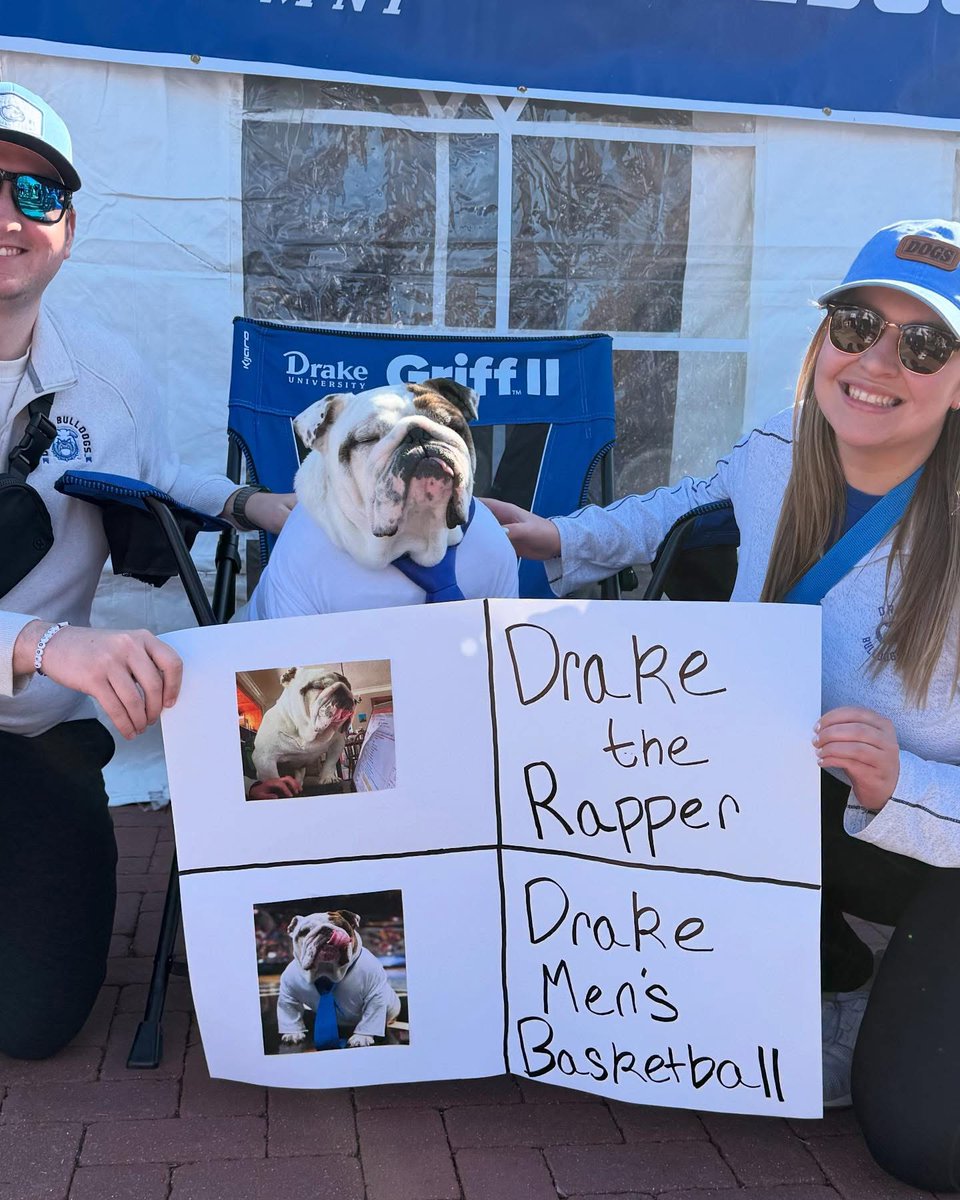 DrakeUniversity's tweet image. Happy #NationalMascotDay to our beloved @drakeugriff! 💙 From game days to campus events, you bring the Drake spirit to life with every wrinkled wiggle and playful snort. We couldn't be prouder to have the most paw-some mascot in the world! 🌎