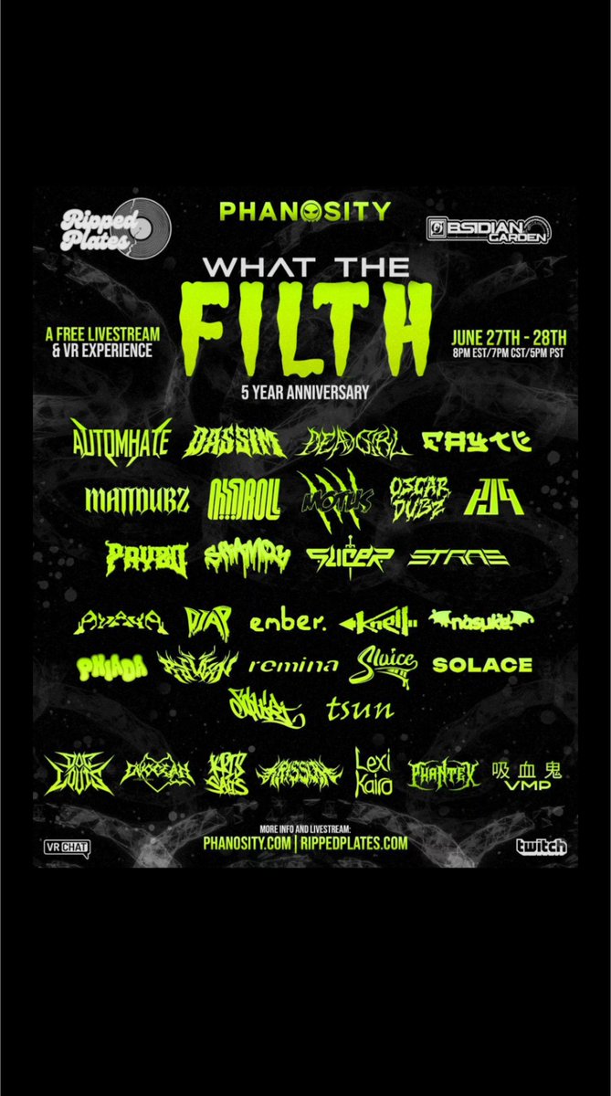 Hello Twitter 

The Phanosity Event's 5th year Anniversary is happening at the end of the month! Super hyped to be apart of it! 

A whole bunch of legends and dedicated artists on the lineup! If you got some time, definitely check out the event! 😎