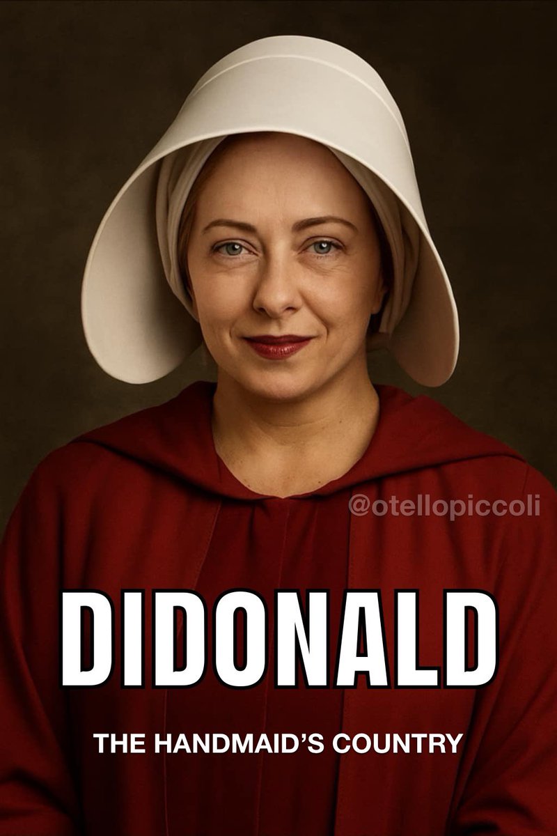 otellopiccoli's tweet photo. #thehandmaidscountry #Trump #Meloni #TerzaGuerraMondiale #iran #israele #palestina https://t.co/SEJbywFXa1