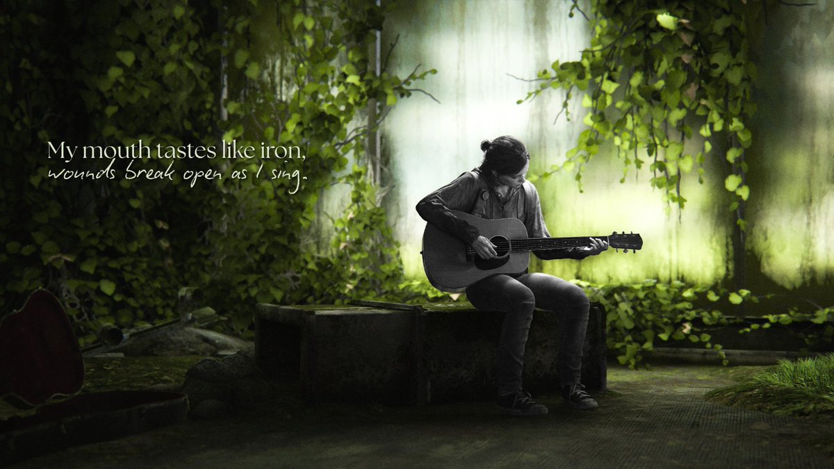 thepunsofus's tweet image. My mouth tastes like iron, wounds break open as I sing. 

#VirtualPhotography #TheLastOfUsPart2 #EllieWilliams #VP #PhotoMode