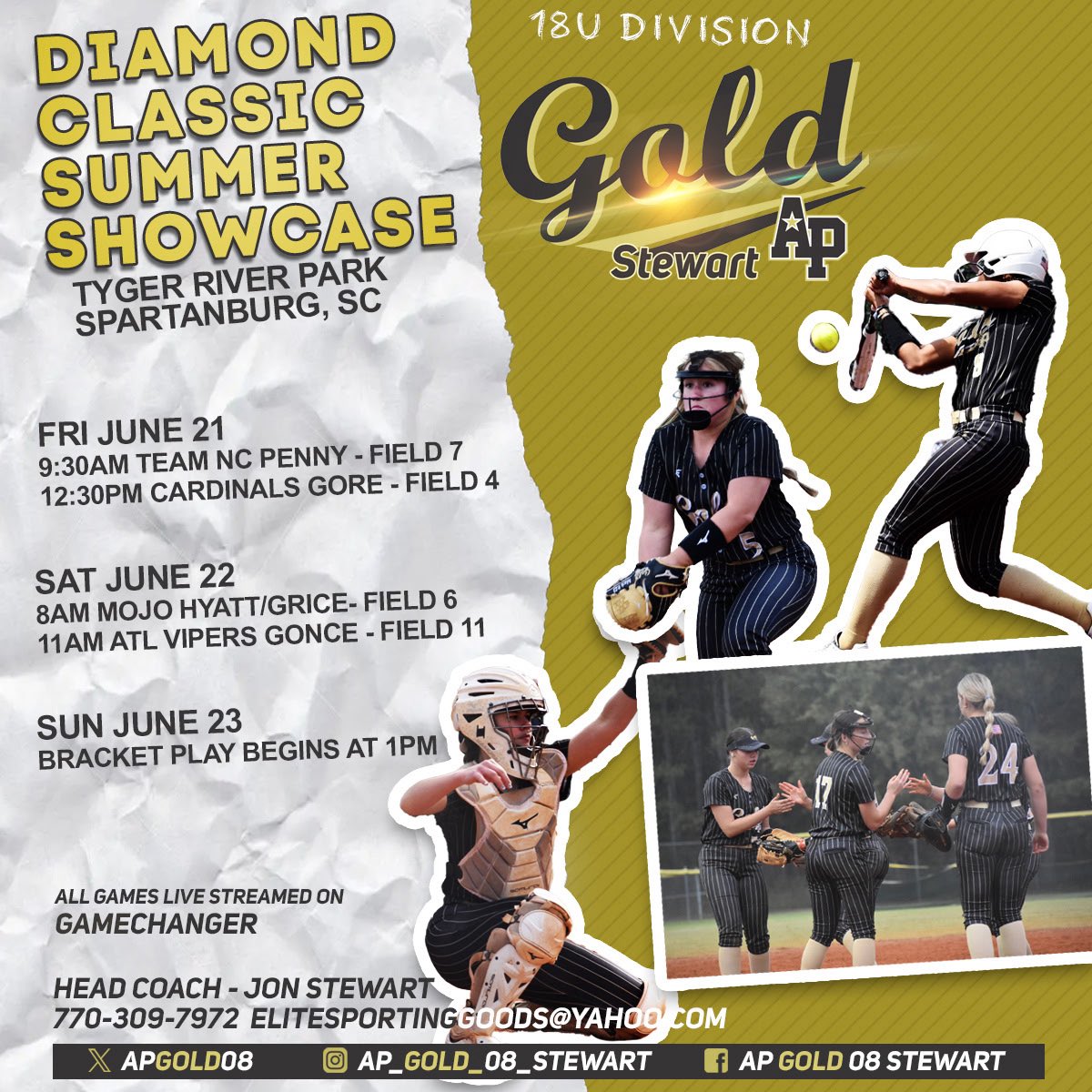 We are ready to hit the field for the Diamond Classic Summer Showcase this weekend!! We can't wait for another great weekend of softball!!