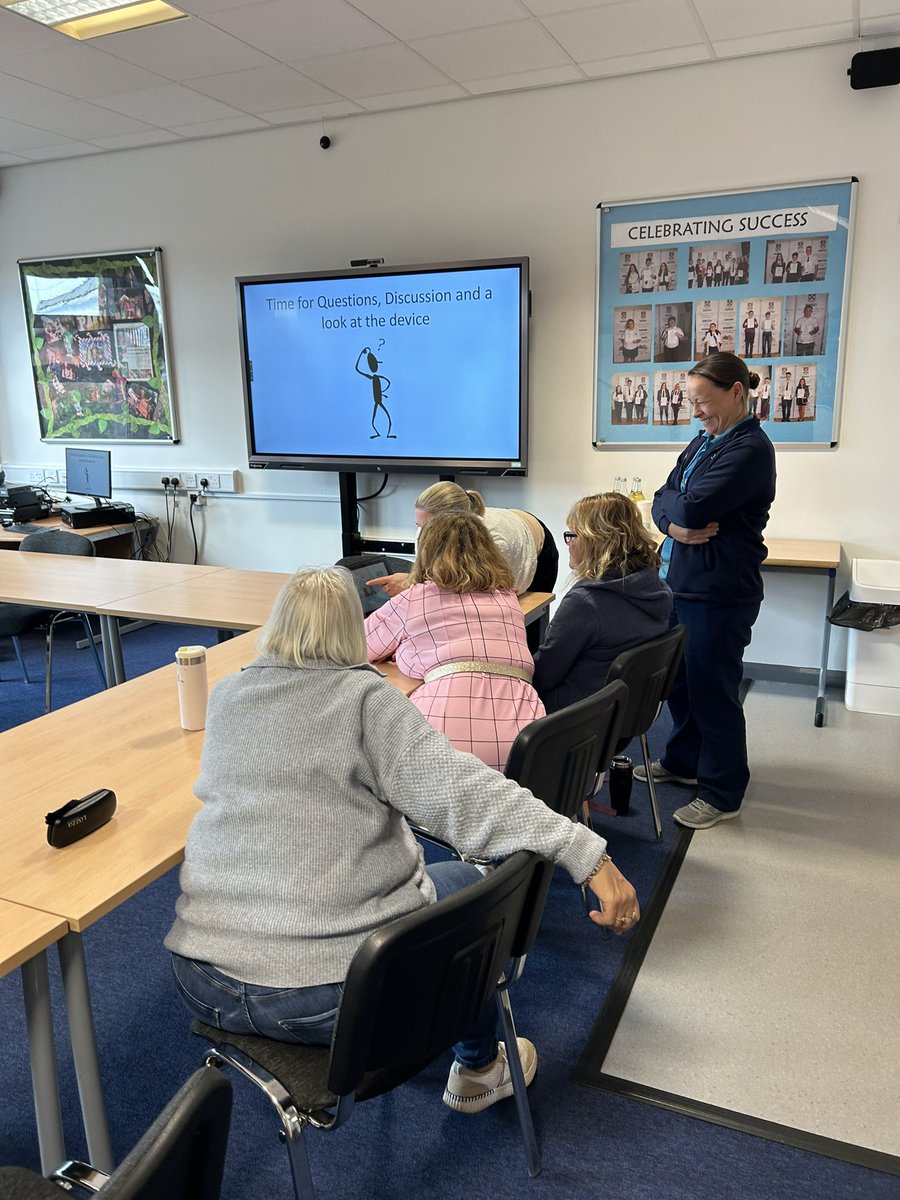 AlloaEASN's tweet image. Huge thank you to Cara and Lynn from Speech and Language Therapy for delivering today’s brilliant AAC training. We learned lots about eye gaze and the Tobii device to help us support a new S1 pupil who uses AAC. So informative and helpful! @AlloaAcademy @slt_fv #AAC