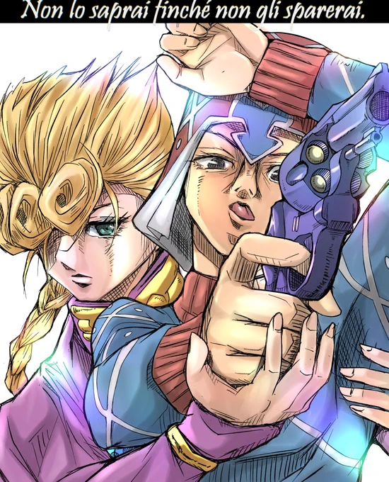 #イラスト 今週は妻の誕生日なので恒例の誕プレ絵 冬虫夏草好きな私が語りますが、JOJO5部戦でバッタカビと云うカビの説明があります 低い位置で広がると云うカビですが、実際は繁殖のため宿主を高い位置に誘導し●すというヤバいカビです それよりも妻誕なので帰りにケーキかいます