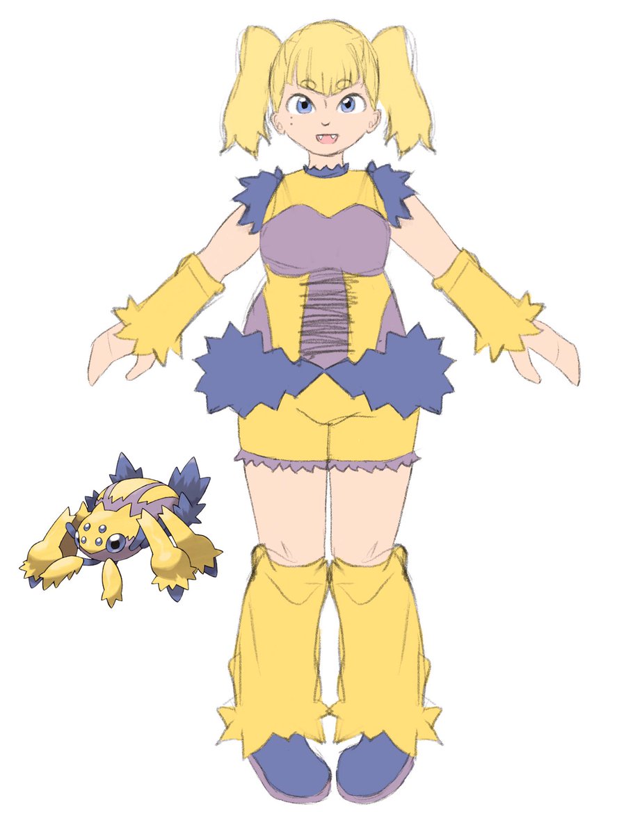 Pokémon gijinkas but as magical girl designs! Starting off with my second favorite electric type and my second favorite bug type, Galvantula! Look at my girl! ⚡️🕸️

#pokemon #pokemongijinka #pokemonart #magicalgirl