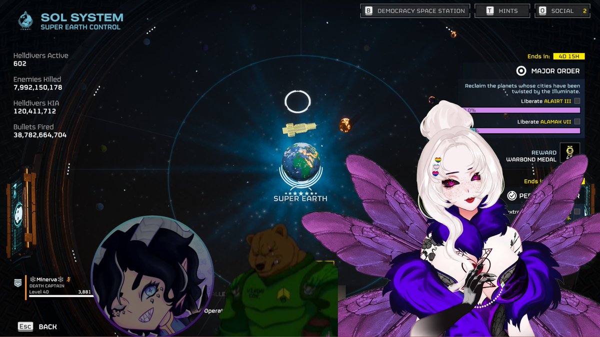 MSpindlesilk's tweet image. Thy Queen is diving for Super Earth with @Olmanura and Sgt_War_Bear! (no Twitter to tag) !!!

Links in comments!

#Helldivers2 #helldivers2multiplayer #VtuberEN #VtubersUprising