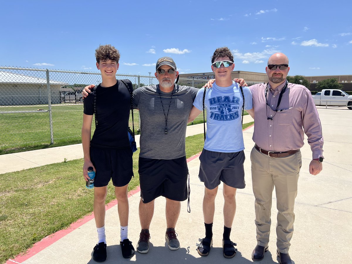 A benefit of 7 on 7 in the summer is being able to see my nephews play!
Thanks to Keller HS for allowing Haltom and Brewer to get work in.