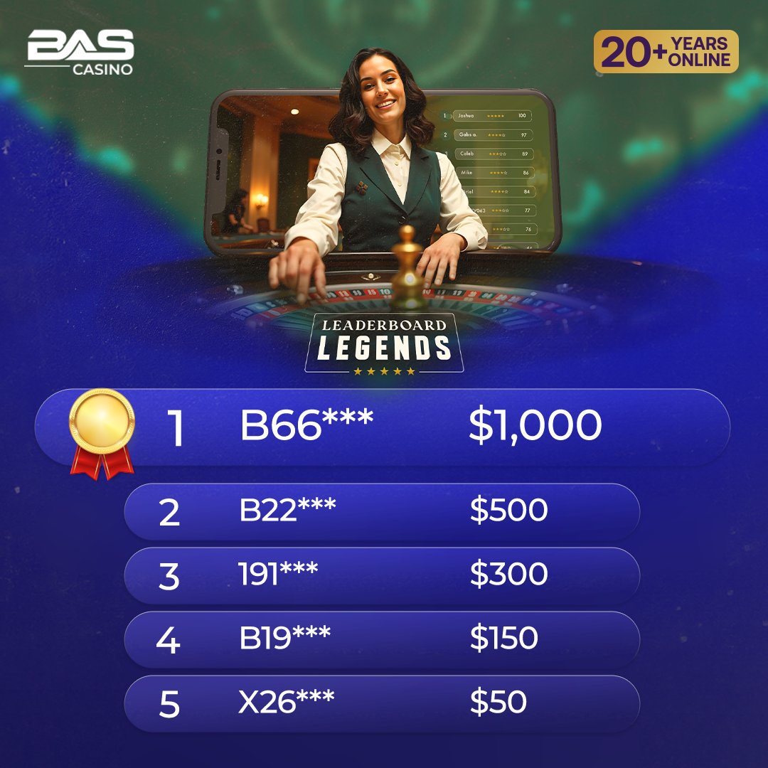 🚨 Leaderboard Legends results are here! 🚨

It’s your turn to be a Blackjack Legend 👇