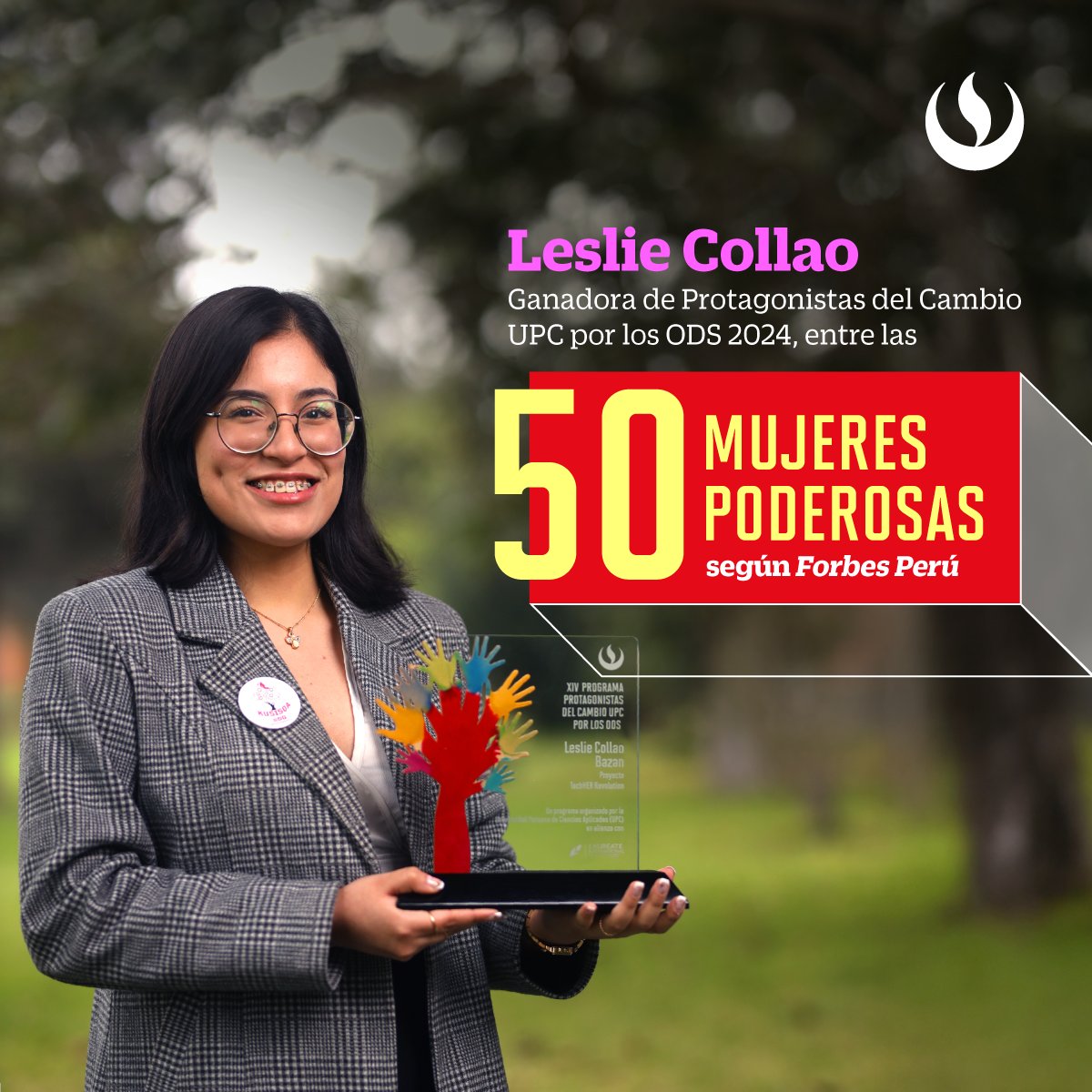 UPC (@upcedu) on Twitter photo Felicitamos a Leslie Collao, fundadora de TechHer Revolution, por ser reconocida entre las mujeres más poderosas de Perú según <a href="/ForbesPeru/">Forbes Perú</a>. Su trabajo empoderando a niñas y jóvenes para involucrarse en carreras STEM está transformando el presente y el futuro de muchas vidas. 🚀✨ Felicitamos a Leslie Collao, fundadora de TechHer Revolution, por ser reconocida entre las mujeres más poderosas de Perú según <a href="/ForbesPeru/">Forbes Perú</a>. Su trabajo empoderando a niñas y jóvenes para involucrarse en carreras STEM está transformando el presente y el futuro de muchas vidas. 🚀✨