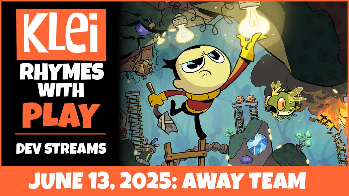 klei's tweet image. If you missed our special Dev stream showing off our new game #AwayTeam set in the #OxygenNotIncluded universe, it's now playing on our Steam Page!
You can watch the replay, learn more about Away Team and wishlist it on Steam here:
store.steampowered.com/app/2168390/Aw…