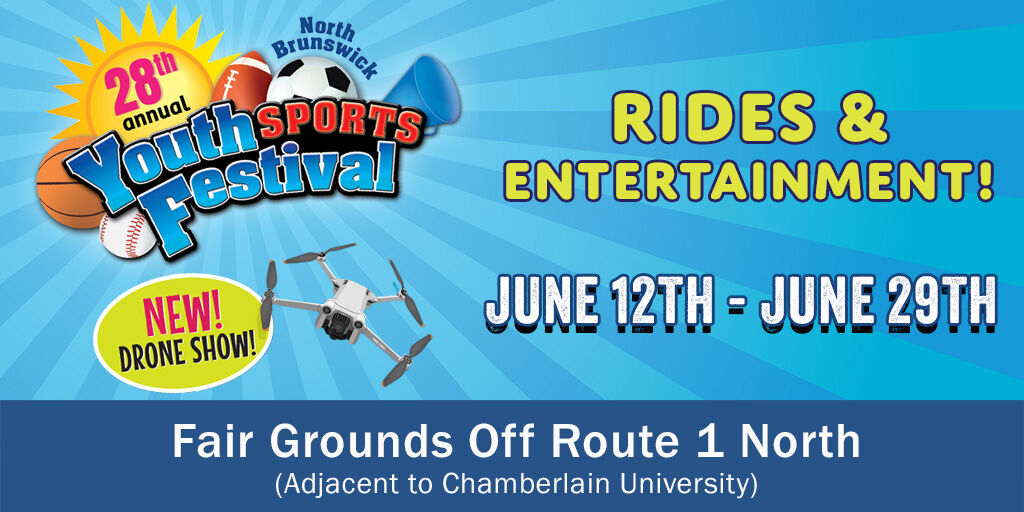 #ad The North Brunswick Youth Sports Festival returns now through 6/29 at Chamberlain University off Route 1. Enjoy rides, live shows, and more! Visit the FOX Sports Radio NJ website for more info. bit.ly/401l1iu