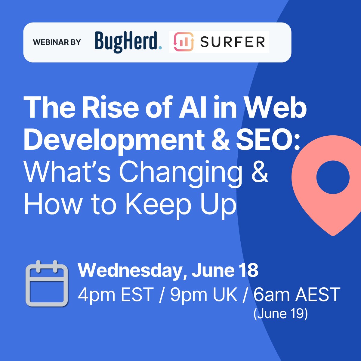🚨 Happening tomorrow! 🚨
Join BugHerd CEO Stephen Neville and <a href="/surfer_seo/">Surfer</a>'s Michał Suski for a live webinar diving into how AI is changing the game for web development and SEO. 💡

Don’t miss out... register now!
bugherd.com/webinar/the-ri…