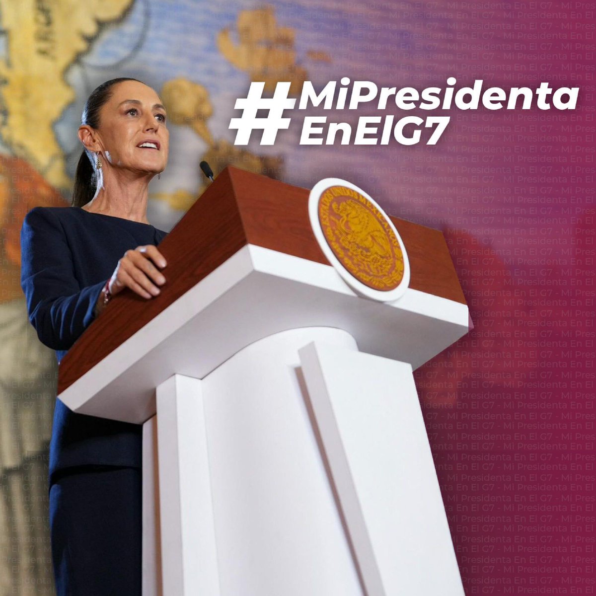 El humanismo mexicano se asienta en la defensa de nuestra soberanía. A partir de esto, la presidenta actuará y hablará en el G7.

#MiPresidentaEnElG7