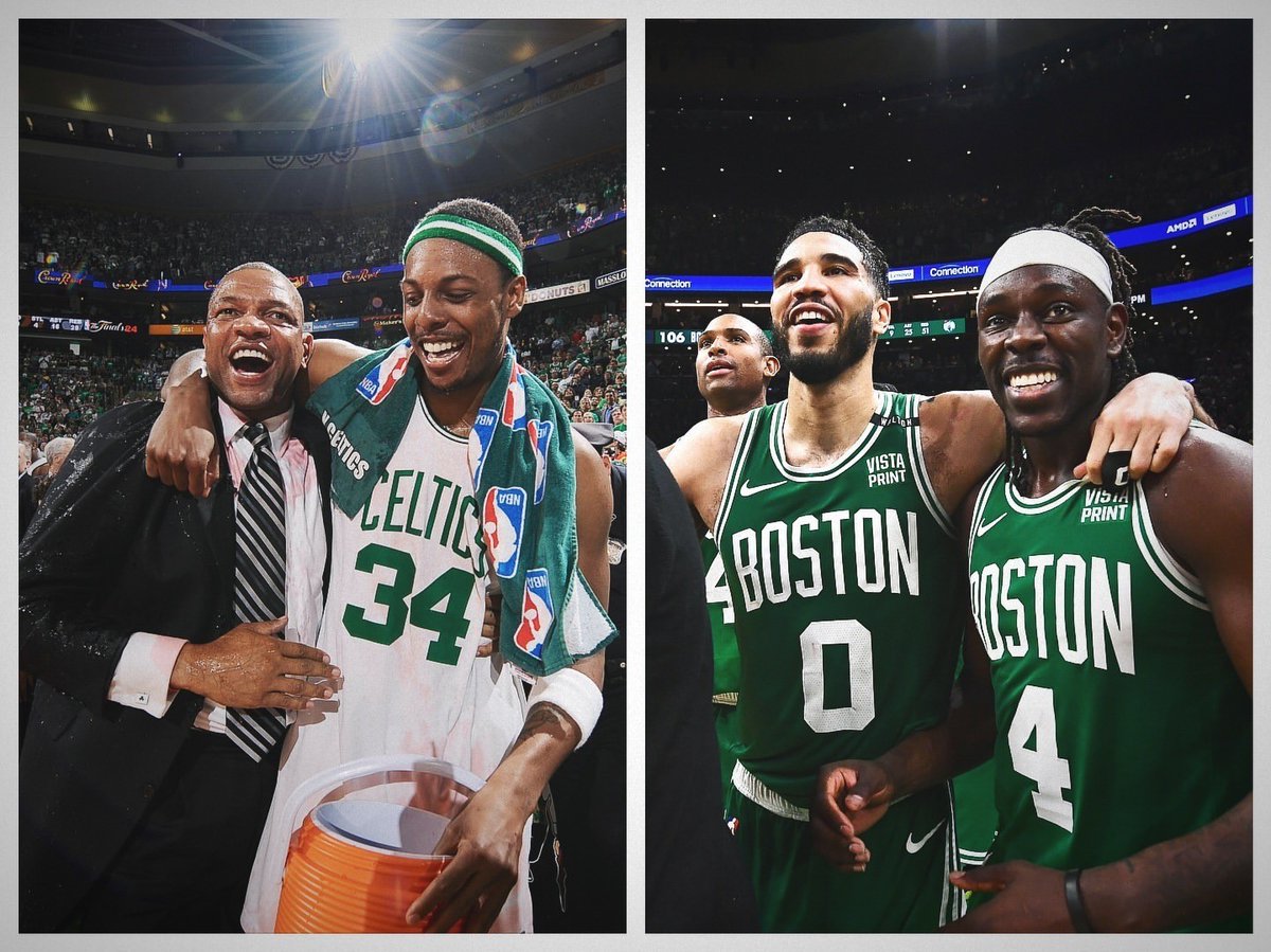 TD Garden (@tdgarden) on Twitter photo 6.17.08 & 6.17.24 — two eras, two banners, one incredible <a href="/celtics/">Boston Celtics</a> legacy. Happy 617 Day, Boston! ☘️
📷: Brian Babineau 6.17.08 & 6.17.24 — two eras, two banners, one incredible <a href="/celtics/">Boston Celtics</a> legacy. Happy 617 Day, Boston! ☘️
📷: Brian Babineau