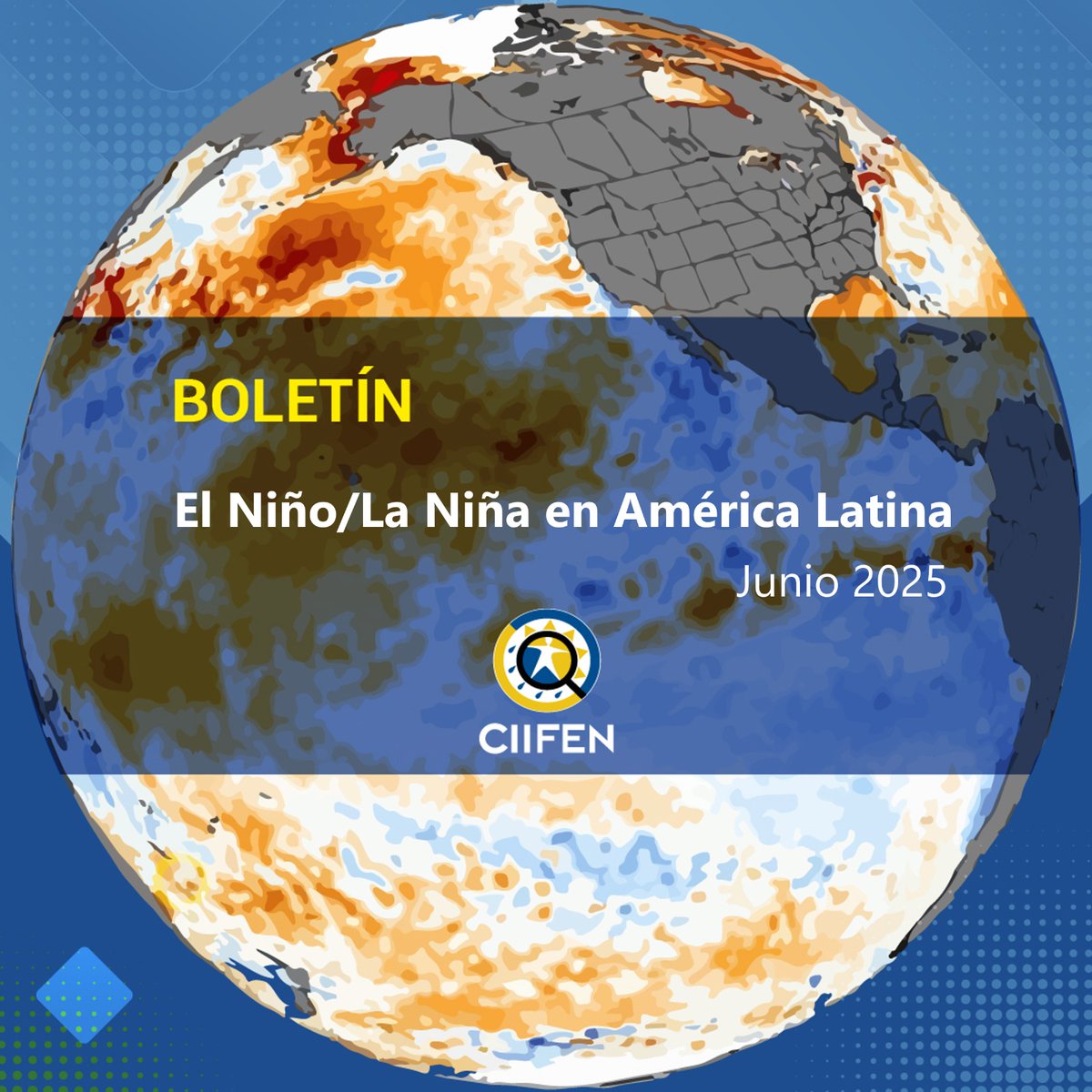 📢 Les compartimos el boletín "El Niño/La Niña en América Latina”, junio 2025.

Pronóstico ENOS | Julio-septiembre 2025
Hay un 70% de probabilidad de que se mantengan condiciones neutras del fenómeno El Niño-Oscilación del Sur (ENOS).
Consúltalo 🔽
ciifen.org/wp-content/upl…