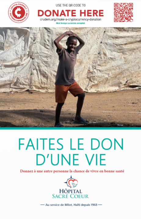 Nous avons besoin de votre générosité. Soyez cette âme généreuse grâce à qui des soins critiques à la vie des familles du nord de Haïti pourront être administrés. Depuis 56 ans, nous avons transformé le désespoir en vies productives et saines pour beaucoup.