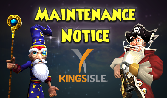 KingsIsle services will be under maintenance on Wednesday, June 18th, 2025 at 2:00 AM CDT for a couple of hours. 🛠️   

Maintenance includes a hotfix for Wizard101 and a data fix for Pirate101. Thank you for your patience during this downtime! #Wizard101 #Pirate101