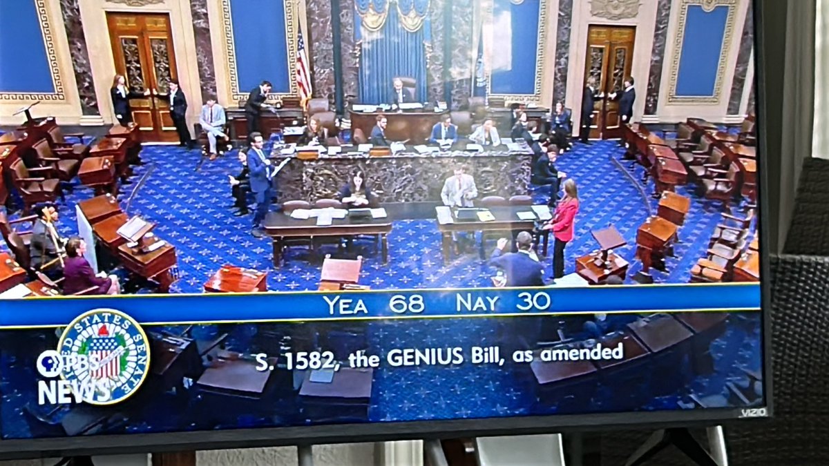 Once #GENIUSAct passes the house.. the true S adoption curve begins for digital assets. Stablecoins (and their accompanying wallets) are akin to the email address for the internet