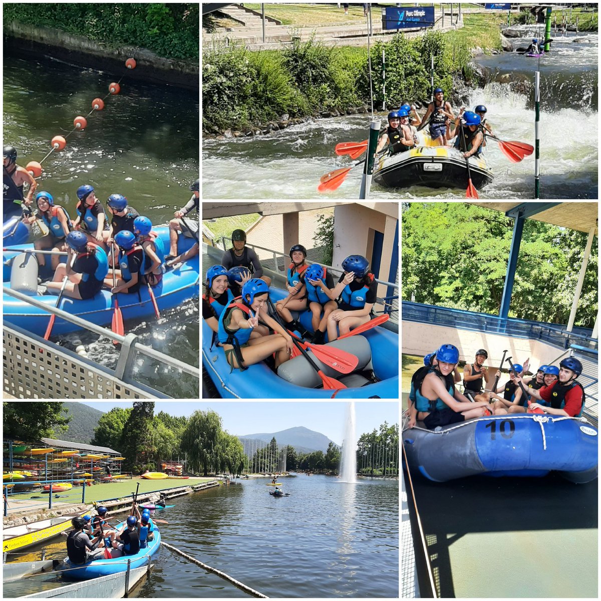 Disfrutando del rafting en los canales olímpicos de la Seu d'Urgel.
#MegustamiColeEfiGrao