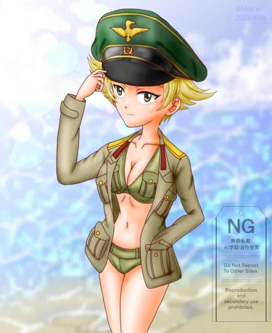 前に描いた水着エルヴィンです #エルヴィン生誕祭2025