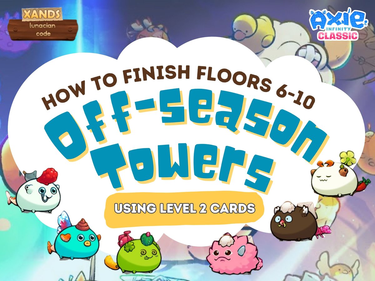 I just finished the Off-season Tower Mode in <a href="/AxieInfinity/">Axie Infinity</a> Classic at 1.5 Difficulty (3 Stars)! 
Do you want to know how I did it and what teams and level 2 cards I used? Check this out 👇👇👇

Part 1: youtu.be/04YHViWTmzg?si…
Part 2: youtu.be/4yR27-CvHXI

#AxieTowerModeRace