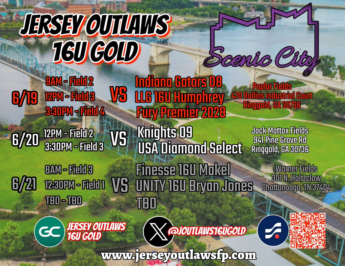 Jersey Outlaws are on the way to 📍Chattanooga, TN this week for Scenic City! 🌆 Come check us out!