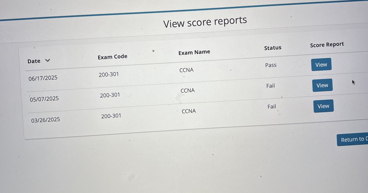 goodgodohmighty's tweet photo. @SymoneBeez I passed my CCNA on the third attempt. https://t.co/CQ6C4SGnkN