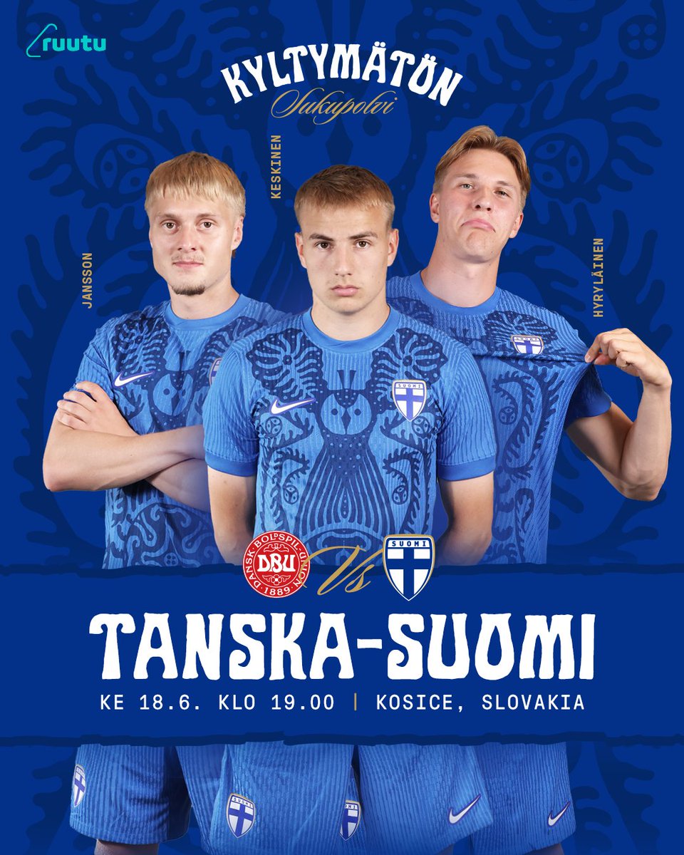 TÄNÄÄN. 🦉👊

Pikkuhuuhkajien ja Tanskan välinen ottelu alkaa kello 19.00 Suomen aikaa. Kamppailu näkyy suorana Ruutu+-palvelussa.📺

#Pikkuhuuhkajat #MeOlemmeSuomi #U21EURO