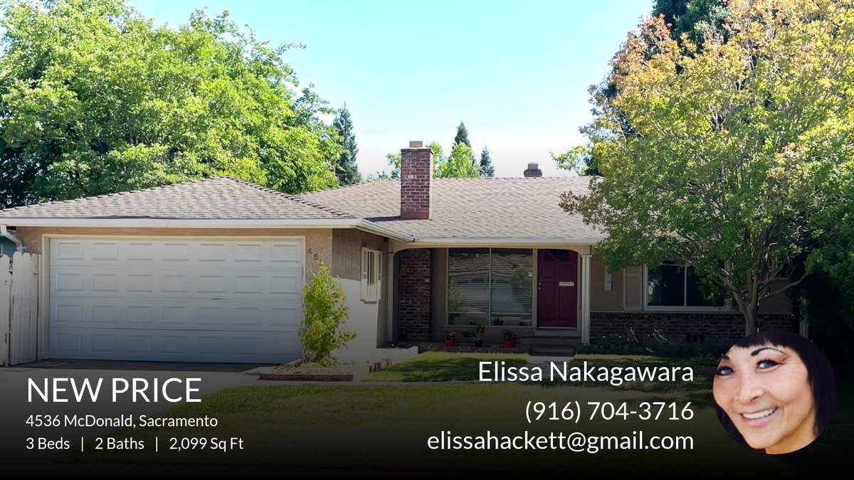 ElissaHackett's tweet photo. 📍 New Price 📍 This recently reduced home at 4536 Mcdonald in Sacramento won't last long, so, don't wait to set up a showing! Reach out here or at (916) 704-3716 for more information! https://t.co/s3dyppJ97N https://t.co/1vy25nLa9H