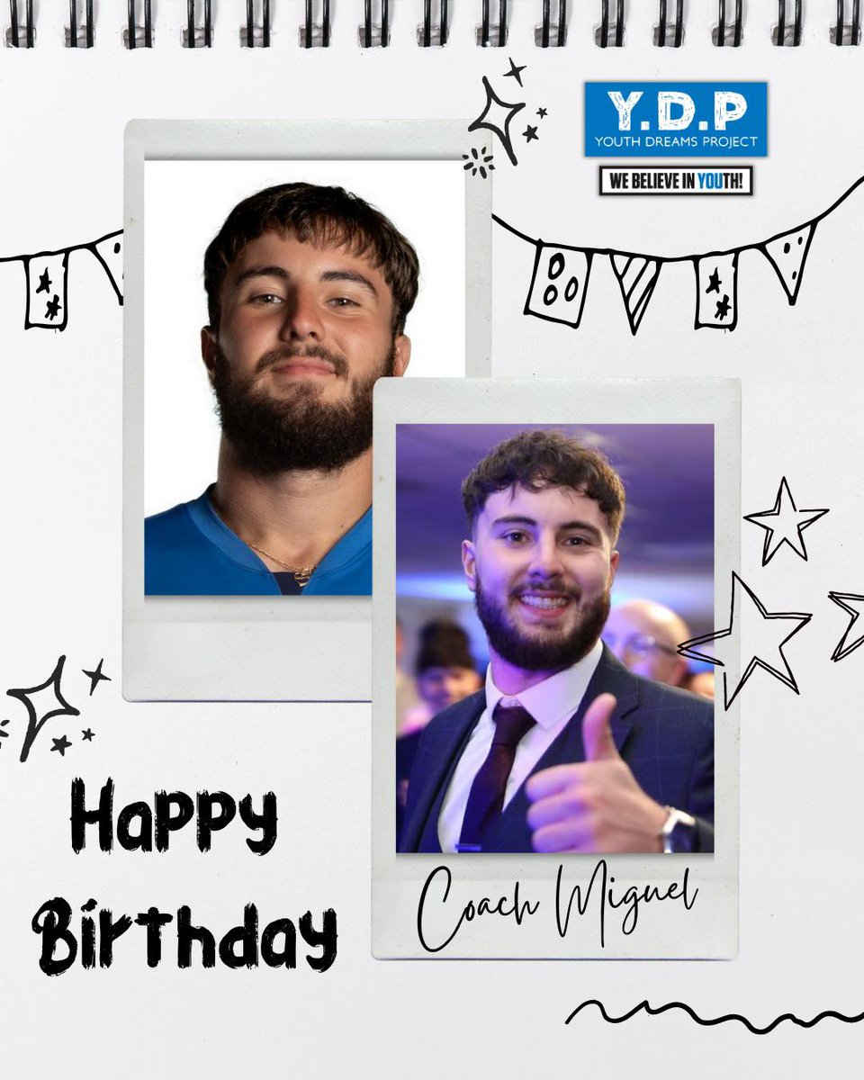 HAPPY BIRTHDAY to Coach Miguel 🇵🇹🎂🥳 

Coach Miggy is extremely hardworking and reliable! He has developed into a talented and strong YDP coach in such a short space of time. We are very grateful to have Miggy part of YDP 💙

We hope you have had a great day 🙏