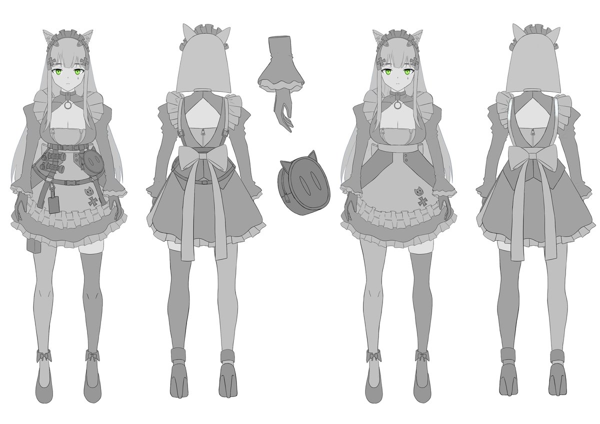 416 maid design

#GirlsFrontline2  #Klukai #ドルフロ2