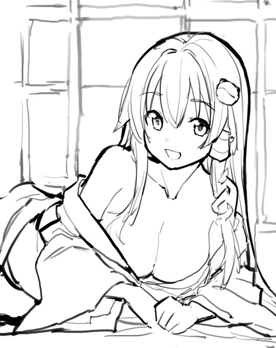 早苗を寝そべらせてみたし脱がせてもみた😀 