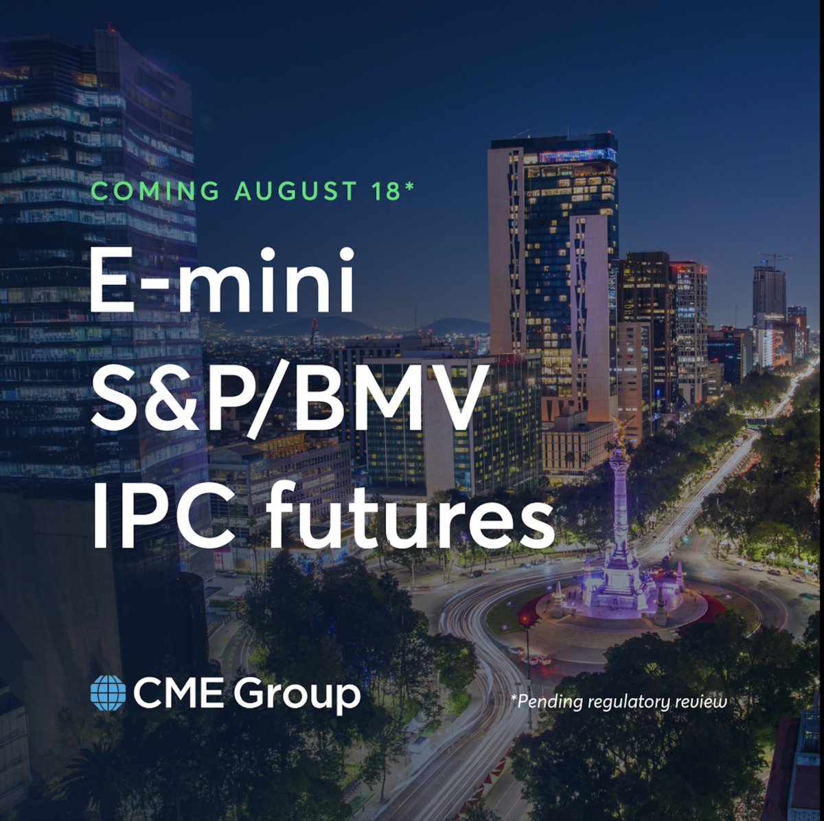 AInversorQC's tweet photo. 🇲🇽| E-Mini S&P/BMV IPC FUTURES
Desde el 18* de agosto todo el mundo podrá invertir en el principal indicador de México, invirtiendo en contrato de futuros sobre el S&P/BMV IPC, operando en el Chicago Mercantile Exchange (CME), el mercado de derivados más grande del mundo https://t.co/RCwGeG0cqZ