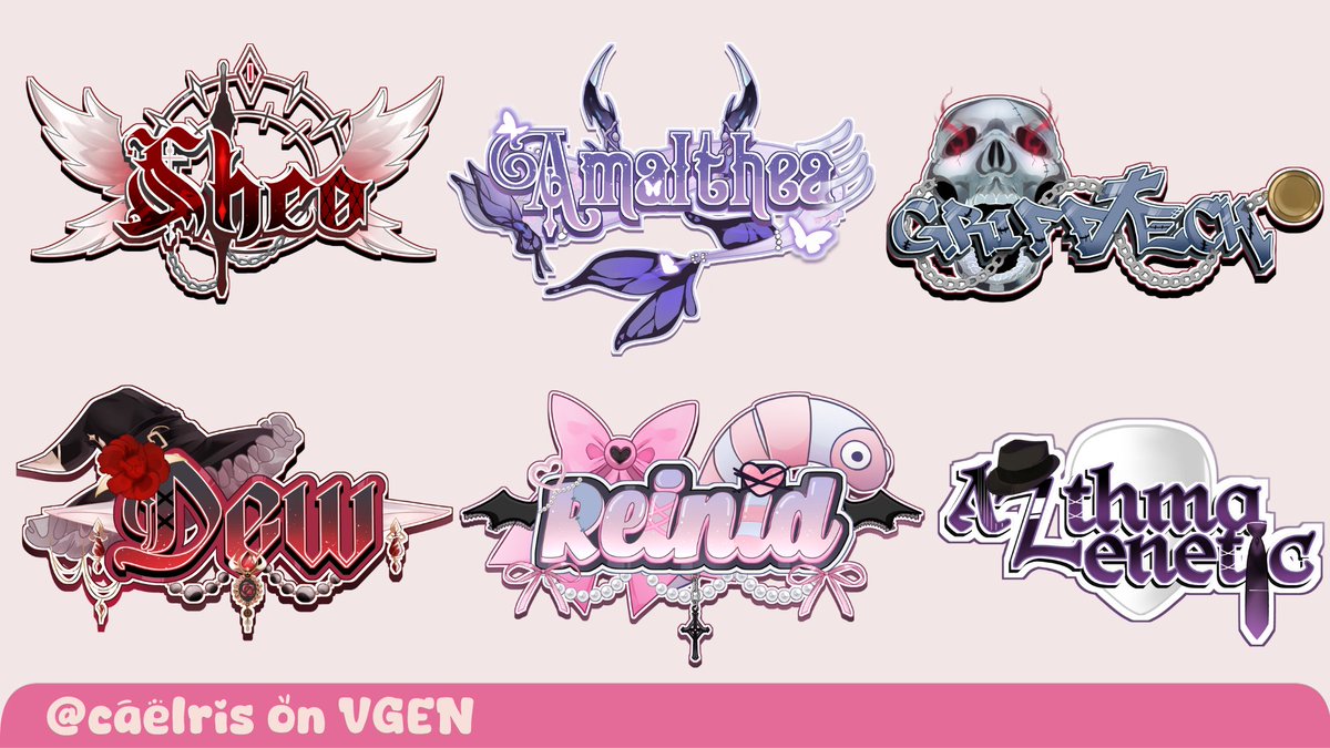 cael_is's tweet image. Vtuber Logo Commissions so far~ Thank you so much (๑'ᵕ'๑)⸝*
Uhm....Please help a girl out (◞‸ ◟)💧 so i can be verified on VGen.
#VGenComm #Vtuberlogo