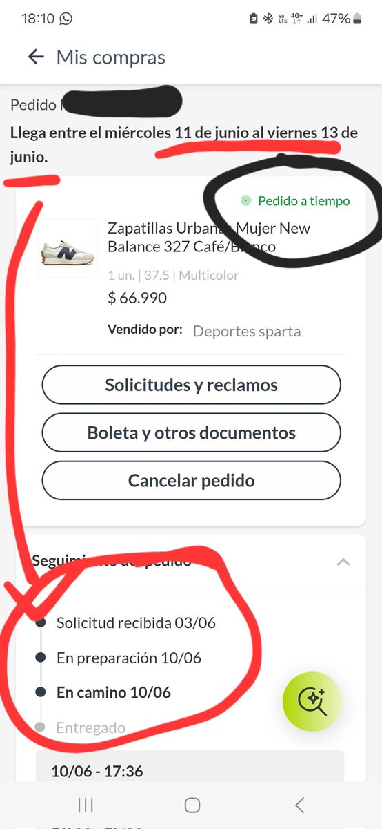 FcoAtapias's tweet photo. @FalabellaAyuda  q vienen camiando las zapatillas q aun no llegan, mala experiencia compra no llegan fecha estimada callcenter pésima atención resolutiva te dicen debe esperar y te hacen un reclamo y te dan 10 hábiles para tenerte respuesta @SERNAC 15 días mínimo para respuesta https://t.co/8tqPeJJBDH
