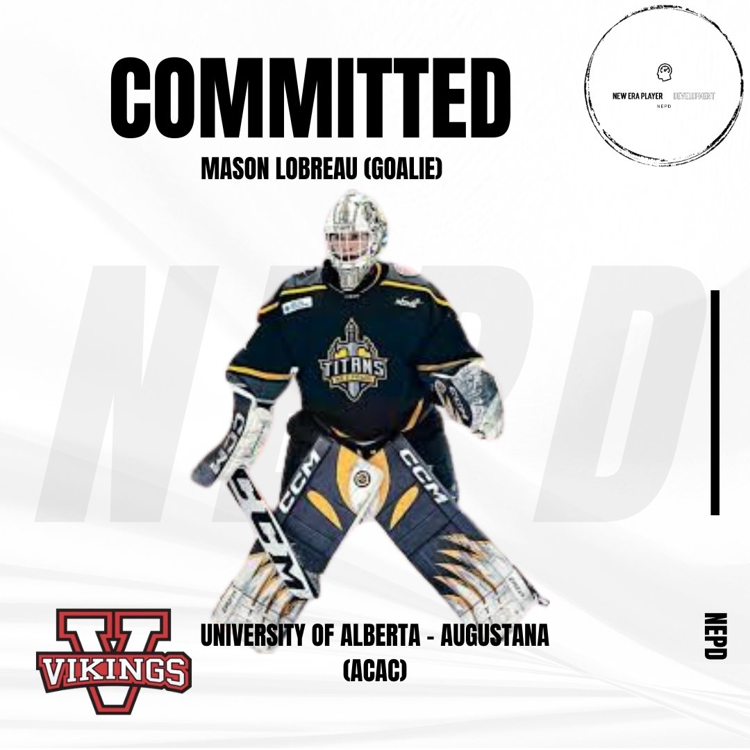 newera_develop's tweet image. Next up! @LobreauMason  has committed to @UAAmensHockey!

Mason has been holding down the fort for the past three seasons with @MJHLTitans!

Congrats Mason!