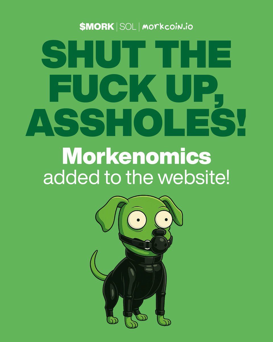 We have some great things on the way for $MORK 

Thank me later 🤘🏽🚀