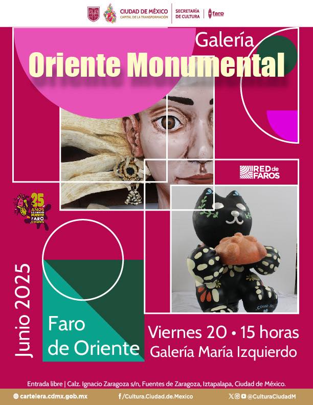 🎉 La <a href="/farodeoriente/">FARO de Oriente</a> celebra 25 años de historia, arte y comunidad.

La exposición "Oriente Monumental: 25 años latiendo fuerte" reúne obras creadas por estudiantes del RVOE que dan forma a la memoria y evolución de este espacio cultural. Cada pieza es un homenaje al pulso