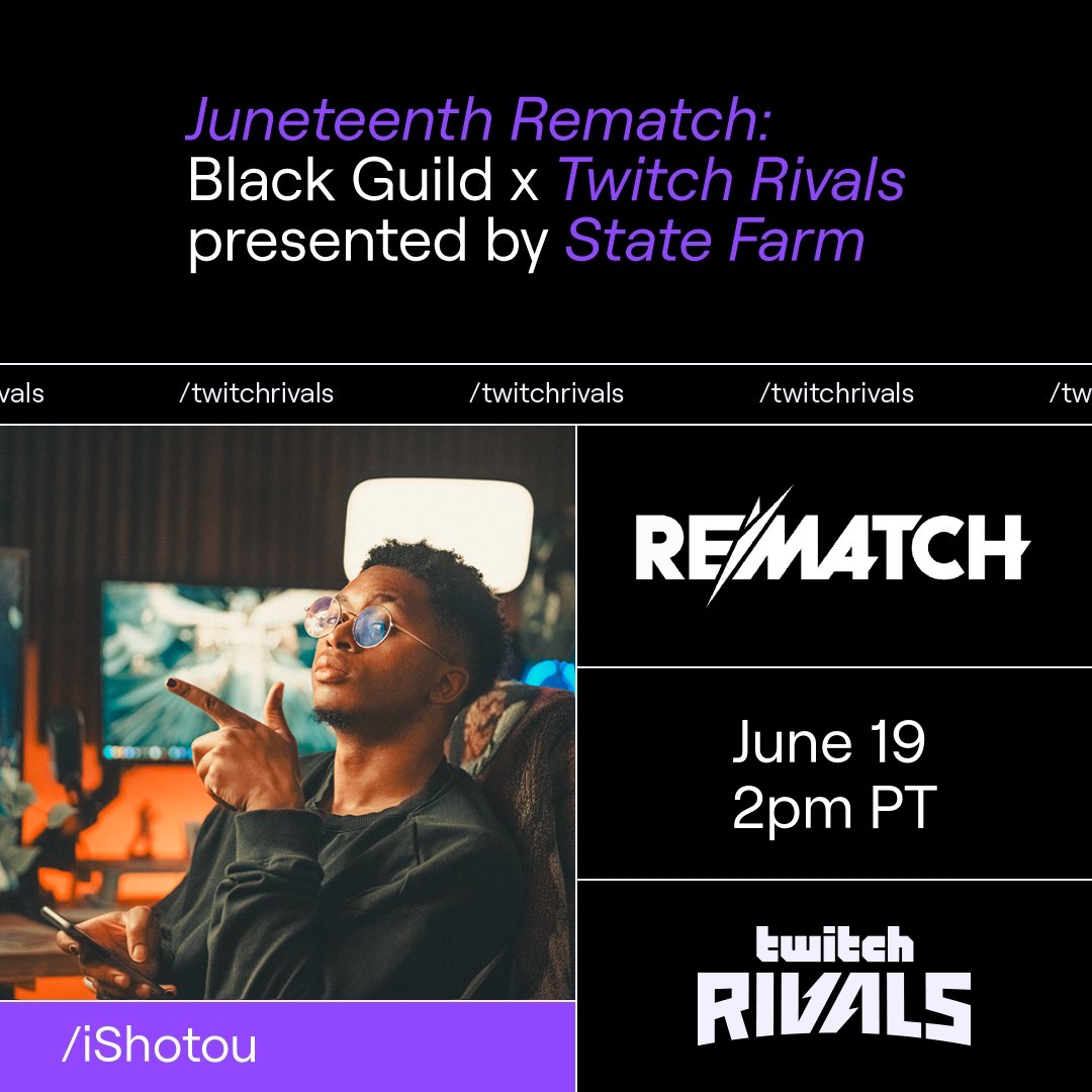 Let's get it!!! 🖤

Will be live AND participating in the Black Guild x Twitch Rivals event THIS THURSDAY! Come hang out 💪🏽