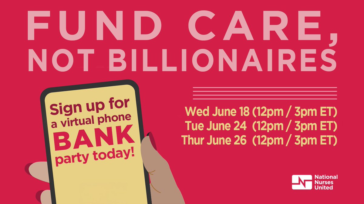 Congress is considering cutting Medicaid and Medicare by over $1 trillion to pay for tax giveaways for the billionaire class. This is inhumane and unacceptable.

Join our virtual phone bank parties to reach voters in key states and stop this bill!
act.nnu.org/signup/fund-ca…