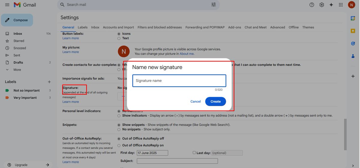 KachCloud001's tweet photo. Day 3 of my 30-day Google Workspace Challenge.
Completed these tasks on my checklist. 

9.Empty the trash.
10. Label email messages / put email in a folder.
11. Create multiple signatures 
12. Star a message. https://t.co/nJnkV4S15Z