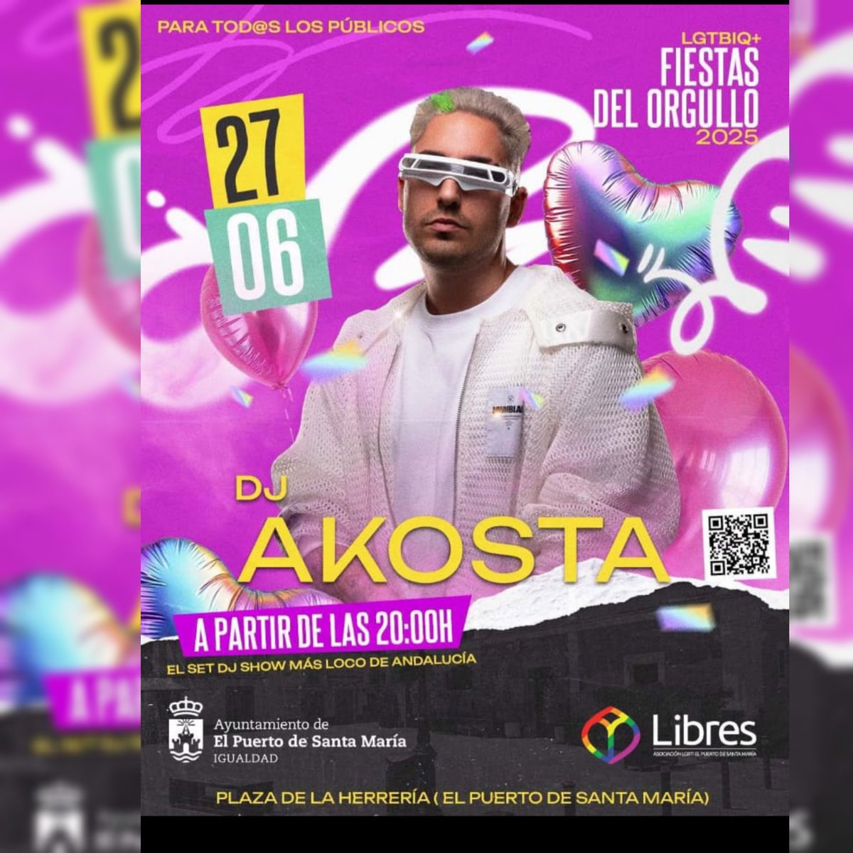 Hoy hemos presentado junto al ayuntamiento el cartel de la Fiesta con motivo del Orgullo Portuense que se celebrarà el proximo 27 de Junio.