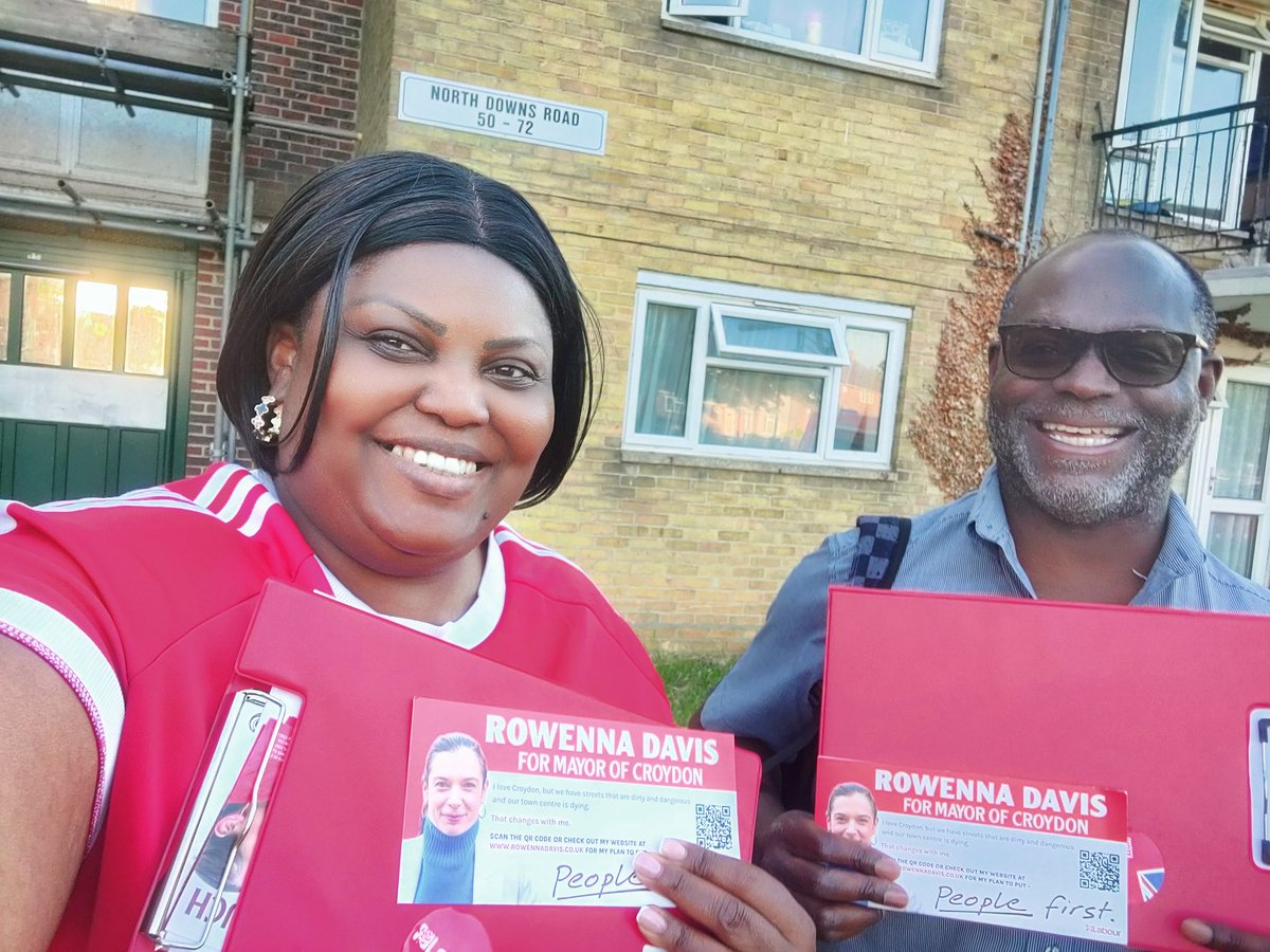 Great to be out in New Addington South with Edwyn talking to residents about their concerns.
We also received suggestions from Residents ,the need for a new Mayor for Croydon and having a Female Candidate Rowena Davies who puts people first is reassuring .