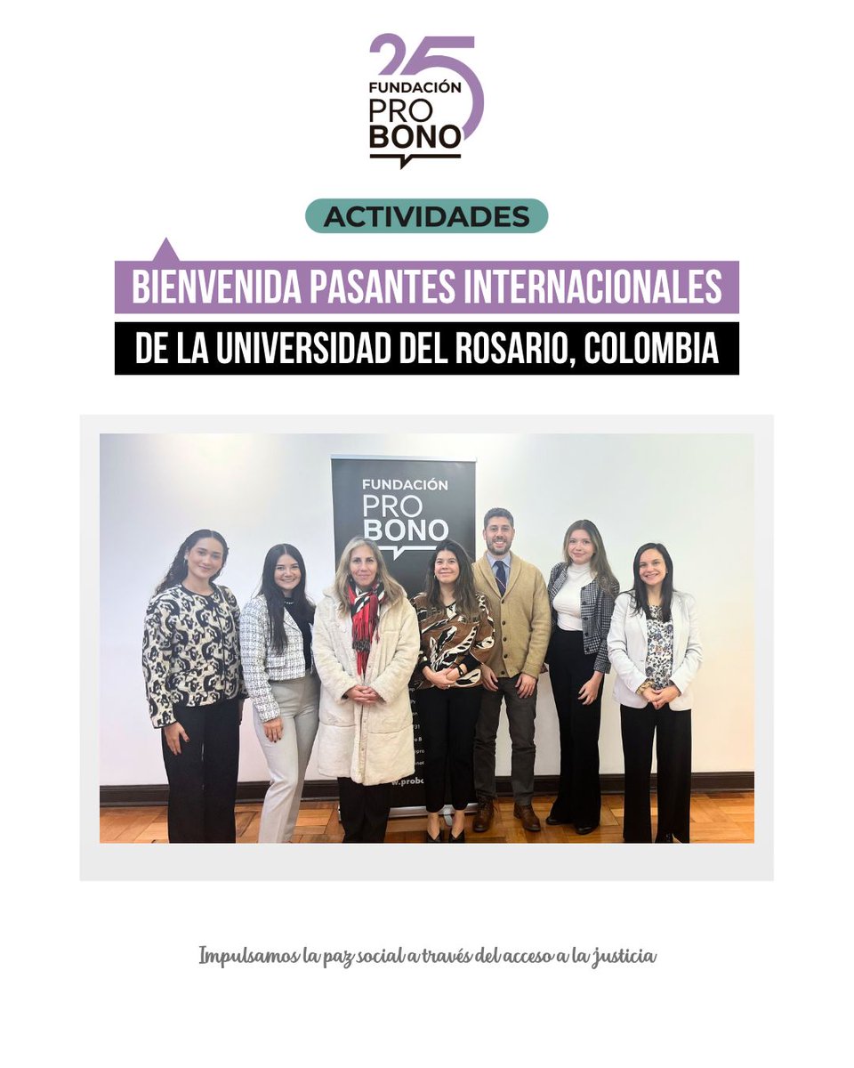 📌Recientemente recibimos a nuestras nuevas pasantes internacionales de Colombia, estudiantes de derecho que se incorporan a Fundación Pro Bono durante los próximos meses para sumar experiencia, aprender y aportar en nuestra misión de ampliar el acceso a la justicia 🙌